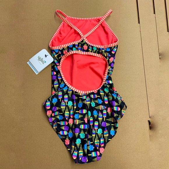 Kid's one piece with ice cream print by Dolfin Swimwear - Picture 2 of 2